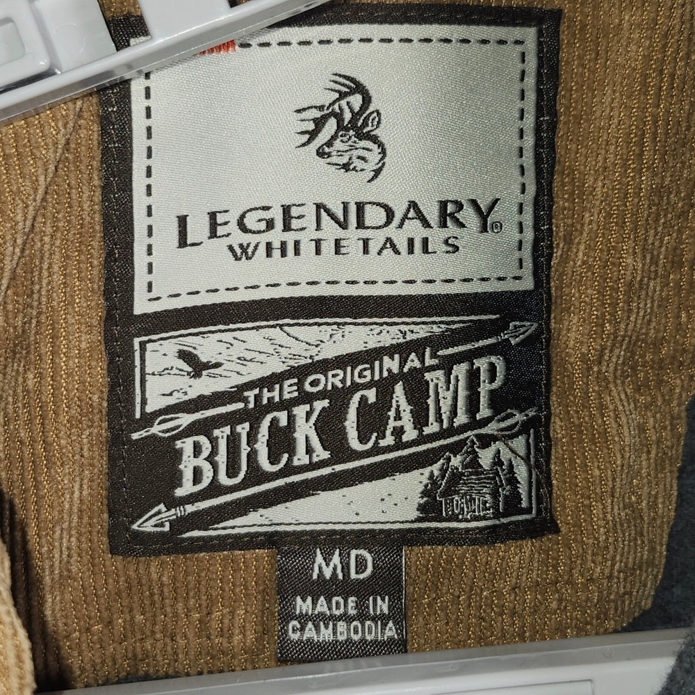 Legendary‎ Whitetails Buck Camp Flannel Shirt Mens Medium Gray heavy cozy - Picture 3 of 9